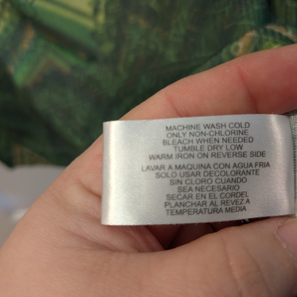 Jane Ashley Green Patterned Women's Top, size 3X - Picture 5 of 9